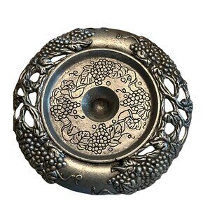 Vintage Carson Statesmetal Grape Vine Candle Holder Pillar Approximately 2.5"‎